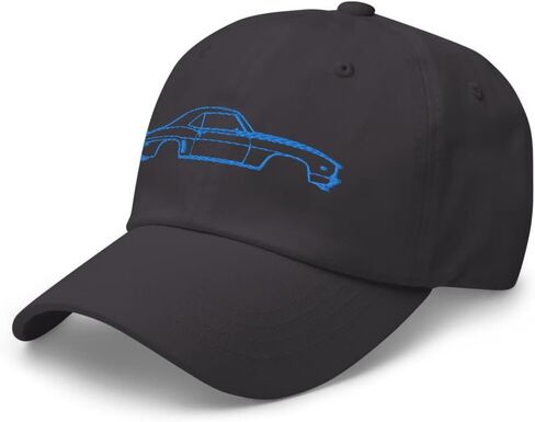 First Generation Chevy Camaro Blue Lines Custom Classic Car Club Muscle Cars Dad hat in Saudi Arabia