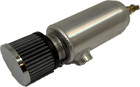 2004 Aluminum Overflow Breather Catch Can Tank w/NPT 1/2" hole w/Drain in Saudi Arabia