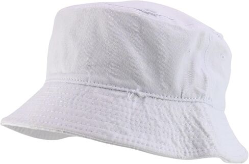 Trendy Apparel Shop Pigment Dyed Cotton Distressed Vintage Short Brim Bucket Hat in Saudi Arabia