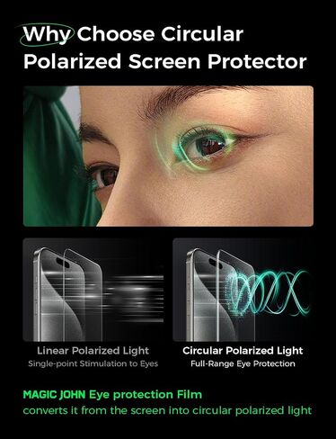 MAGIC JOHN 2 Pack لهاتف iPhone 16 Pro 6.3 بوصة واقي شاشة من الزجاج المقوى للخصوصية، إزالة تلقائية للغبار، خالية من الفقاعات، سهلة التركيب in Saudi Arabia