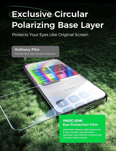 MAGIC JOHN 2 Pack لهاتف iPhone 16 Pro 6.3 بوصة واقي شاشة من الزجاج المقوى للخصوصية، إزالة تلقائية للغبار، خالية من الفقاعات، سهلة التركيب in Saudi Arabia