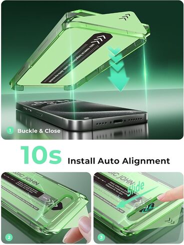MAGIC JOHN 2 Pack لهاتف iPhone 16 Pro 6.3 بوصة واقي شاشة من الزجاج المقوى للخصوصية، إزالة تلقائية للغبار، خالية من الفقاعات، سهلة التركيب in Saudi Arabia
