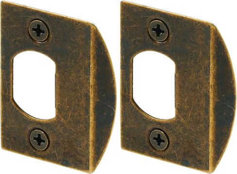 Prime-Line MP2233 Standard Latch Strike، 1-5/8 بوصة، فولاذ، لمسة نهائية مطلية بالنحاس العتيق (عبوتان) in Saudi Arabia