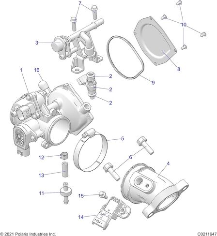 Polaris ATV Throttle Body Adapter, Genuine OEM Part 5415524, Qty 1 in Saudi Arabia