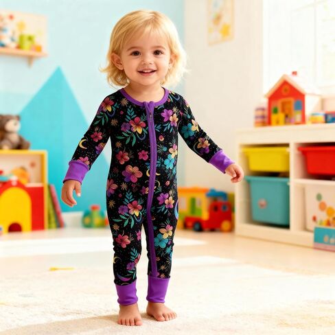 MamaLady Bamboo Pajama Sets, Baby Boy and Baby Girl, Toddler Pajamas, Two Way Zipper on Zippy, Two Piece Pajamas in Saudi Arabia