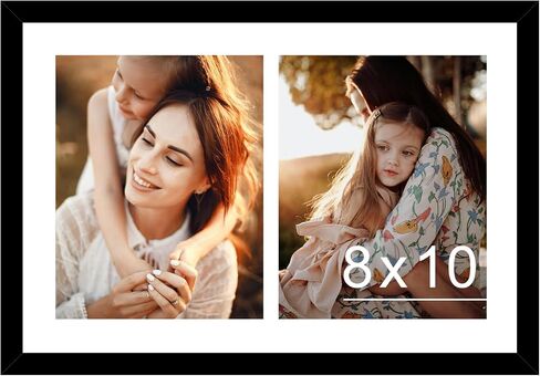 إطار صورة مزدوج 12 × 18 مقاس 8 × 10، عرض 2 صورة 8 × 10 أو صورة 12 × 18، إطاران مجمعان مفتوحان 8 × 10 للتعليق على الحائط، إطار صور متعدد 8 × 10، أسود in Saudi Arabia