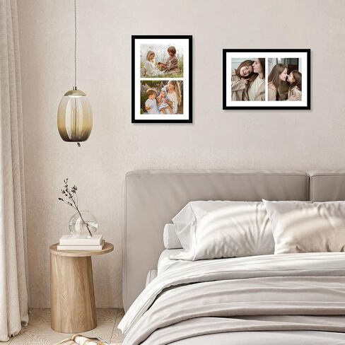 إطار صورة مزدوج 12 × 18 مقاس 8 × 10، عرض 2 صورة 8 × 10 أو صورة 12 × 18، إطاران مجمعان مفتوحان 8 × 10 للتعليق على الحائط، إطار صور متعدد 8 × 10، أسود in Saudi Arabia