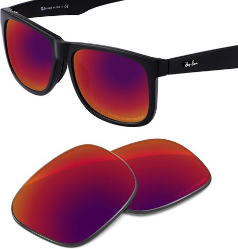Performance Replacement Lenses Compatible with RayBan Justin RB4165 54mm Polarized Etched in Saudi Arabia