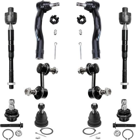 Detroit Axle - 10pc Front Suspension Kit for 2004-2015 Nissan Titan, 2005-2019 Armada, 2004-2013 INFINITI QX56, 4 Upper & Lower Ball Joints, 2 Sway Bars, 4 Inner & Outer Tie Rods Replacement in Saudi Arabia
