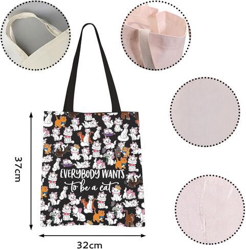 VAMSII Cat Aristocats حقيبة حمل للقطط هدية للقطط والهريرة والأصدقاء هدية Aristocats قماش الكتف (BLK-الجميع يريد حمل) in Kuwait