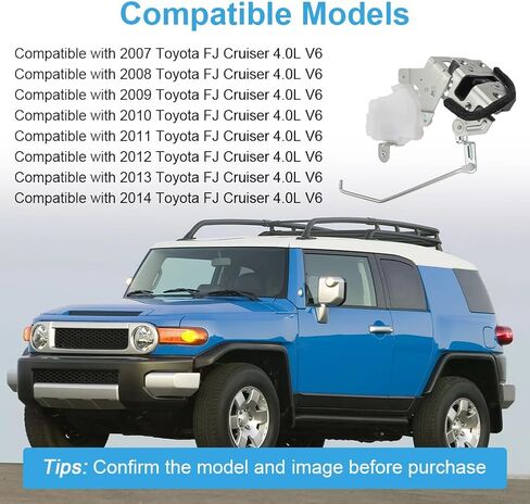Rear Tailgate Lock Trunk Latch Actuator Compatible with Toyota FJ Cruiser 2007-2014 4.0L V6 Replacement for 6911035071 6911035070 69110-35071 69110-35070 in Saudi Arabia
