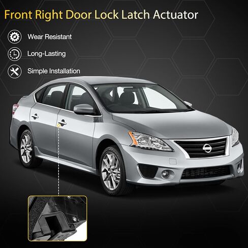 مشغل قفل مزلاج الباب الأمامي الأيسر للسائق متوافق مع مشغل قفل السائق Nissan Sentra 2013-2019 يستبدل # 80501-9AN0A، 80501-3SG0A in Kuwait