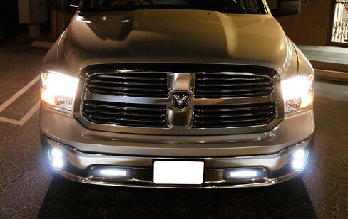 مجموعة مصابيح الضباب iJDMTOY Xenon White Mini-SR LED المتوافقة مع 2011-18 Dodge RAM 1500، تتضمن (2) أشرطة إضاءة LED عالية الطاقة بيضاء 30 وات، ودعامات منطقة فتح خطاف السحب ومجموعة أسلاك مفتاح التشغيل/الإيقاف in Saudi Arabia