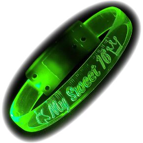 الأساور المخصصة | 8 لون سوار Led | ضوء وامض لـ Sweet Sixteen - خمسة عشر | ستة عشر خمسة عشر حلوة | سوار مضيء متعدد الألوان | | عصابات المعصم | أساور مخصصة in Kuwait