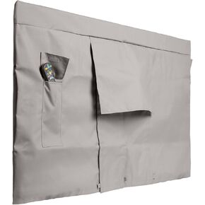 غطاء تلفزيون كامل للأماكن الخارجية من Covermate - مقاسات مختلفة، بوليستر عالي التحمل، مقاوم للطقس، مقاوم للغبار، جيب عن بعد، أغطية تلفزيون خارجية، حجم شاشة 65-68 بوصة، أسود مقاوم للتمزق in Kuwait