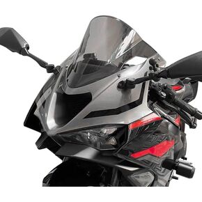 Motorcycle Front Windscreen Windshield Fly Screen Shield Wind Deflector for Kawasaki Ninja ZX-6R ZX6R ZX636 2024 2025 P/N 39154-0420 (Black) in Saudi Arabia