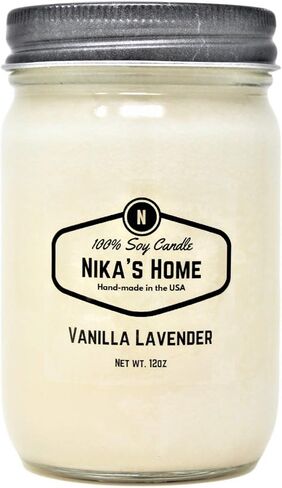 شمعة الصويا بالتوت البري المتبل من نيكا، 12 أونصة، شمعة صويا بيضاء غير سامة، مصبوبة يدويًا، احتراق طويل 50-60 ساعة، معطرة للغاية، طبيعية بالكامل، شمعة محترقة نظيفة، ديكور هدية in Kuwait