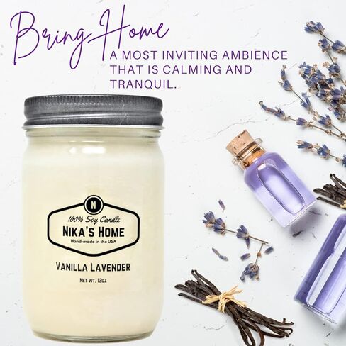 شمعة الصويا بالتوت البري المتبل من نيكا، 12 أونصة، شمعة صويا بيضاء غير سامة، مصبوبة يدويًا، احتراق طويل 50-60 ساعة، معطرة للغاية، طبيعية بالكامل، شمعة محترقة نظيفة، ديكور هدية in Kuwait