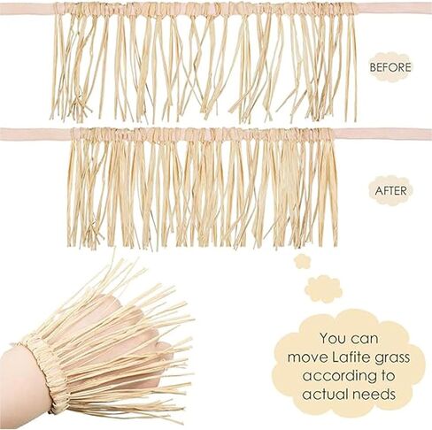 Hicarer 5 Pieces Scarecrow Straw Kit Raffia Scarecrow Costume Accessories Decoration Raffia Neck Arm and Ankle Ties for Party Accessory Halloween Decoration in Saudi Arabia