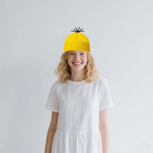 5PCS Halloween Costume Accesories Goggles Yellow Beanie Tutu Skirts Suspenders Gloves Halloween Costumes Cosplay for Women Men in Kuwait