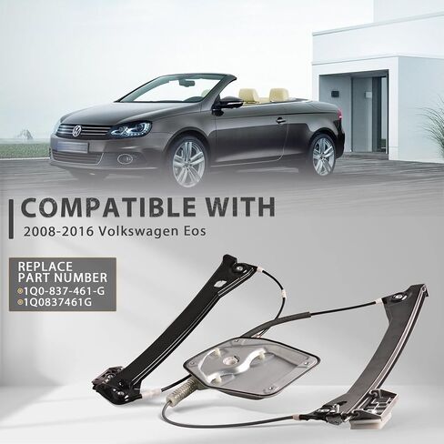 مجموعة منظم نوافذ الطاقة لجانب الركاب الأمامي الأيمن متوافقة مع 2008-2016 Volkswagen Eos استبدال 1Q0-837-462-G، 1Q0837462G in Saudi Arabia
