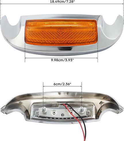 TCMT Front LED Fender Tip Amber Light Fit For Harley Electra Glide Ultra Limited FLHTK 2014-2023 Ultra Classic 2014-2019 Ultra Limited Low FLHTKL 2015-2019 Tri Glide Ultra Classic FLHTCUTG 2014-2023 in Saudi Arabia