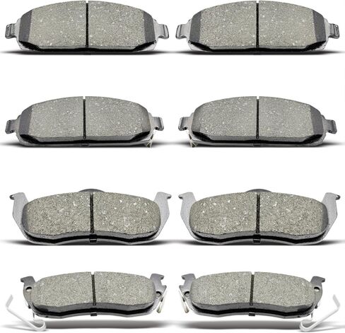 D1080 D1041 Front Rear Ceramic Brake Pads Set 8pcs Fit For 2006-2010 Jeep Commander,For 2005-2010 Jeep Grand Cherokee Excluding SRT-8 Models in Saudi Arabia