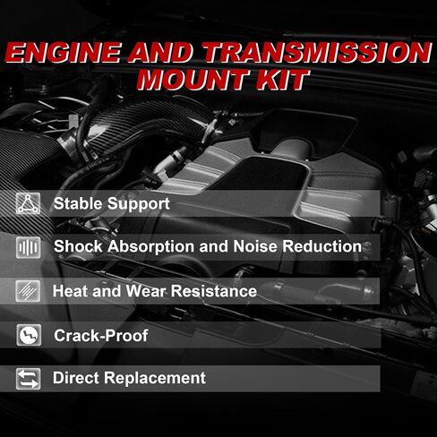 Engine Motor Mount Kit and Transmission Mount A4526 A4517 A4527 A4524 A4544 A4525 Compatible for Honda Accord 3.0L Auto Trans 2003-2007 (Set of 6) in Saudi Arabia