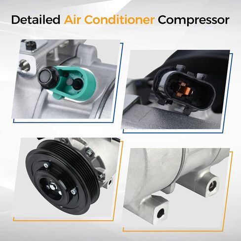 PAROD A/C Air Conditioner Compressor Fit for 2012-2017 Hyundai Accent, 2012-2017 Kia Rio 1.6L L4 replace for CO20765C in Saudi Arabia