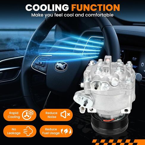 ضاغط تكييف الهواء مع قابض متوافق مع Buick Encore 2013-2022، شيفروليه سونيك 2013-2020 L4 1.4L، Trax 2013-2022 L4 1.4L، استبدال ضاغط التيار المتردد لـ 98495 in Saudi Arabia