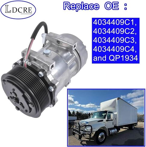 4034409C4 AC Compressor,Fit for 2014-2019 International Durastar 4300 4400 4300LP MV607, Air Conditioning Compressor Replaces 4034409C1 4034409C2 4034409C3 QP1934 in Saudi Arabia