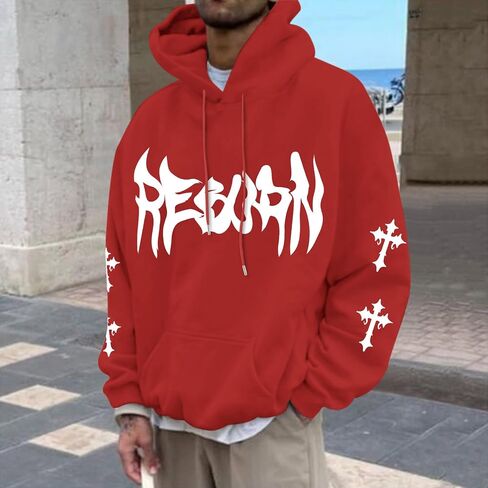 Christian Hoodies for Men Vintage Religious Faith Jesus Sweatshirts Cross Bible Verse Streetwear Hoodie Pullovers in Kuwait