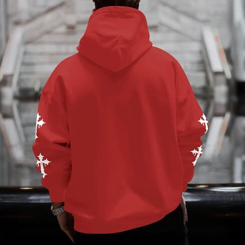 Christian Hoodies for Men Vintage Religious Faith Jesus Sweatshirts Cross Bible Verse Streetwear Hoodie Pullovers in Kuwait