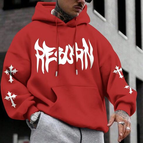 Christian Hoodies for Men Vintage Religious Faith Jesus Sweatshirts Cross Bible Verse Streetwear Hoodie Pullovers in Kuwait