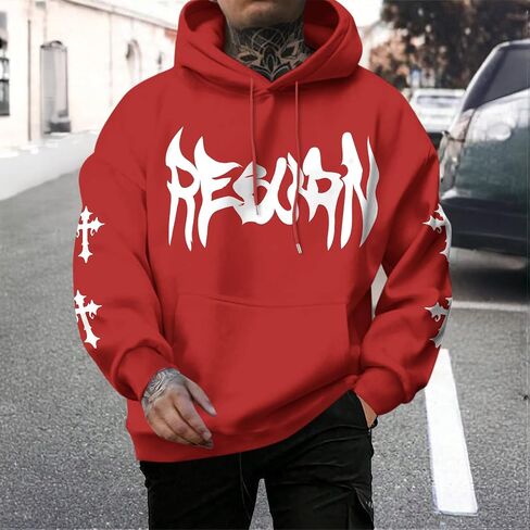 Christian Hoodies for Men Vintage Religious Faith Jesus Sweatshirts Cross Bible Verse Streetwear Hoodie Pullovers in Kuwait