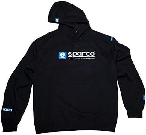 Sparco SP03100NR2M Sweat Shirt (Hooded Www Blk Med) in Saudi Arabia