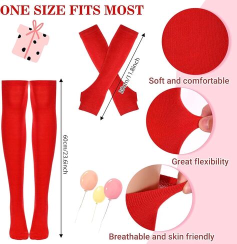 Halloween Red Monster Costume Include Monster Headband,Tutu Skirt,Gloves and Socks for Women Party Cosplay in Saudi Arabia