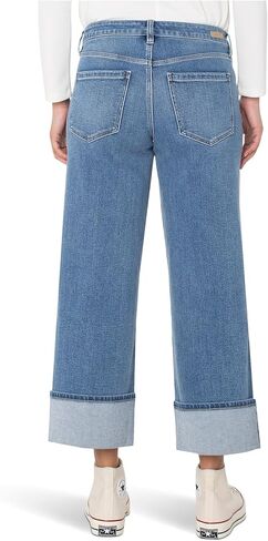 Liverpool Women's Morgan Mid-Rise Cuffed Wide Leg Jean 27'' Inseam in Saudi Arabia
