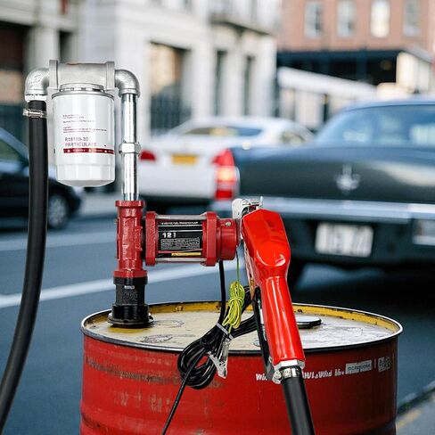 12V DC Automatic Gasoline Fuel Transfer Pump with Forward and Reverse Pumping, Portable Liquid Pump for Gasoline, Diesel, Kerosene & More in Kuwait