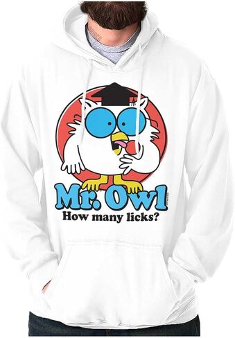 Brisco Brands Tootsie Pop Mr Owl How Many Licks Hoodie Sweatshirt Women Men in Saudi Arabia