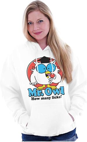 Brisco Brands Tootsie Pop Mr Owl How Many Licks Hoodie Sweatshirt Women Men in Saudi Arabia