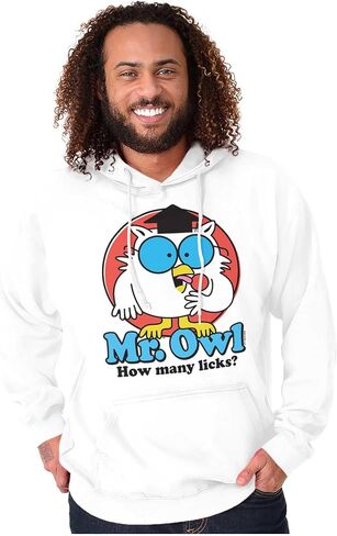Brisco Brands Tootsie Pop Mr Owl How Many Licks Hoodie Sweatshirt Women Men in Saudi Arabia