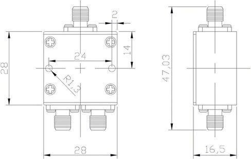 SMA One-point Two-resistor Power Divider 0-6000MHz Broadband DC-6G SMA Double Female RF Divider in Saudi Arabia