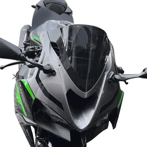 دراجة نارية الزجاج الأمامي الزجاج الأمامي يطير شاشة درع الرياح منحرف لكاواساكي نينجا ZX-6R ZX6R ZX636 2024 2025 P/N 39154-0420 (أسود) in Kuwait