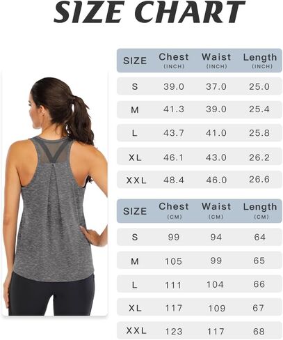 Workout Tops for Women Loose Fit Racerback Tank Tops for Women Mesh Backless Muscle Tank Running Tank Tops in Saudi Arabia