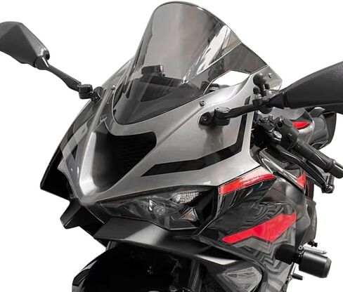 دراجة نارية الزجاج الأمامي الزجاج الأمامي يطير شاشة درع الرياح منحرف لكاواساكي نينجا ZX-6R ZX6R ZX636 2024 2025 P/N 39154-0420 (أسود) in Saudi Arabia