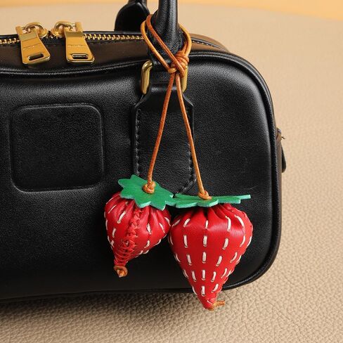 Leather Keychain,Purse Charms,Bag Charms for Handbags,Interesting Stylish Simulated Food Leather Bag Charm in Saudi Arabia