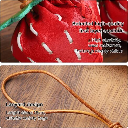 Leather Keychain,Purse Charms,Bag Charms for Handbags,Interesting Stylish Simulated Food Leather Bag Charm in Saudi Arabia