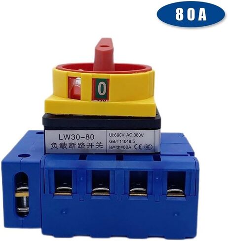 80A Isolation Switch LW30-80/5P Three-Phase Five-Wire Load Isolation Power Supply Cut-Off Silver Contact Rotary cam Switch in Saudi Arabia