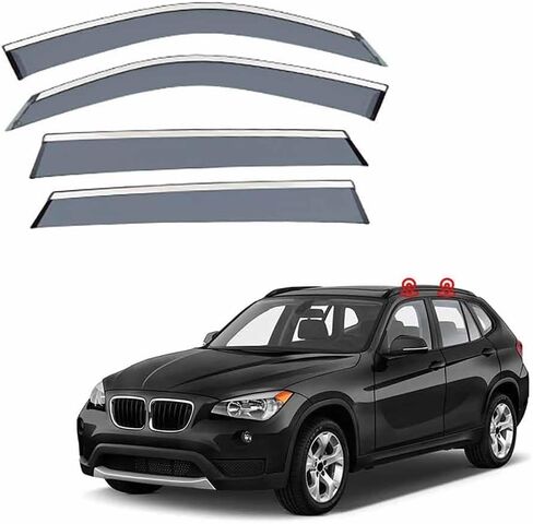 واقيات المطر للزجاج الأمامي للسيارة BMW X1 MK1-E84 2009-2015، حاجبات الرياح للنافذة الأمامية والخلفية، حاجبات مقاومة للماء للنوافذ الخارجية in Saudi Arabia